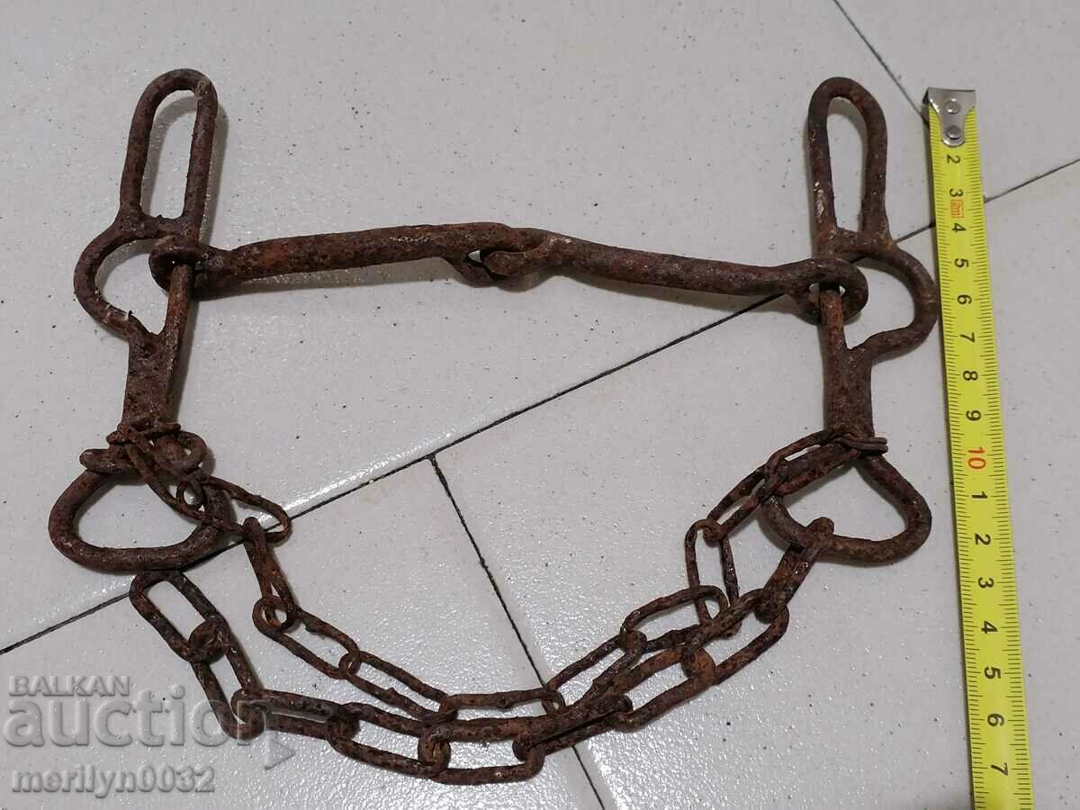 Auction  Hand forged horse bridle, wrought iron