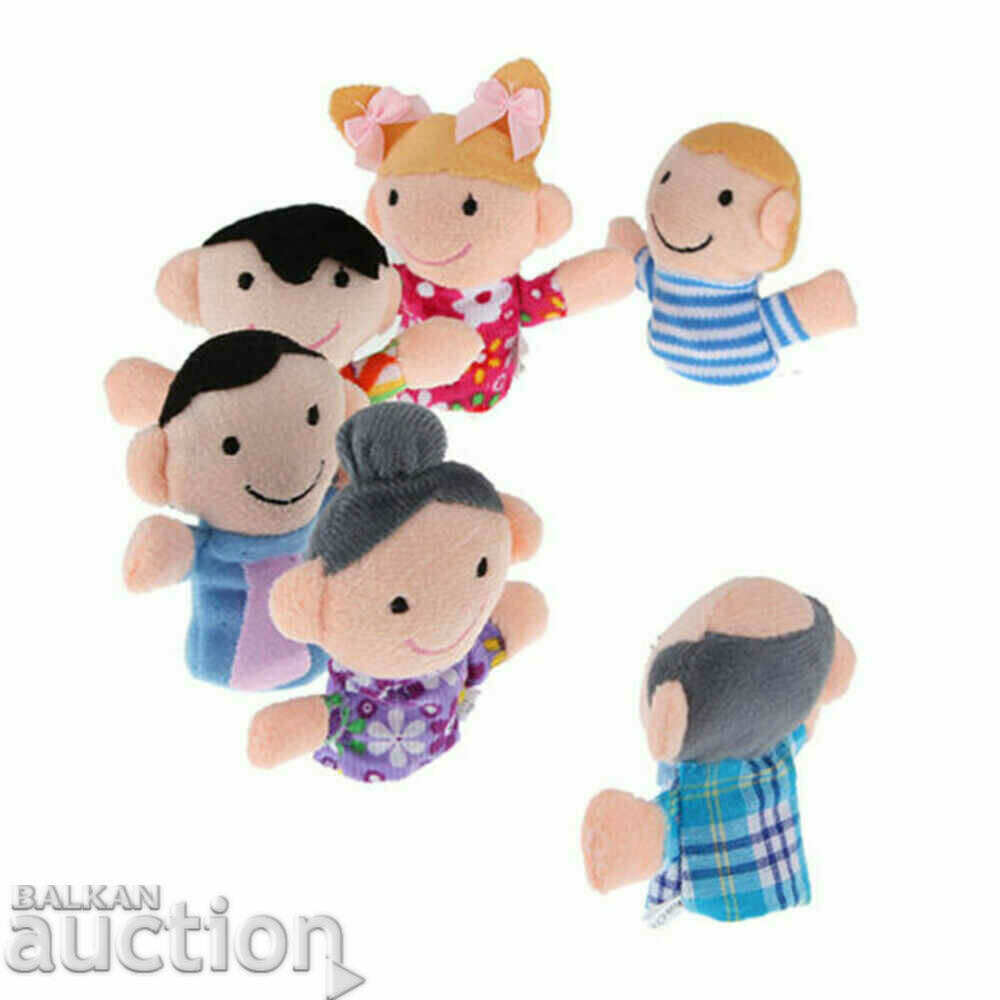 6 small plush finger figures puppet theater family with price 8.00 BGN | € 4.09 6 small plush finger figures puppet theater family with price 8.00 BGN | € 4.09