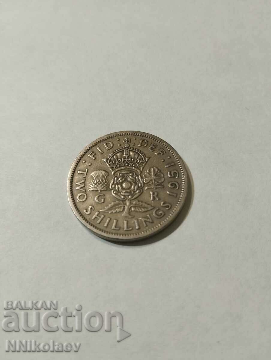 2 shillings 1951 Great Britain