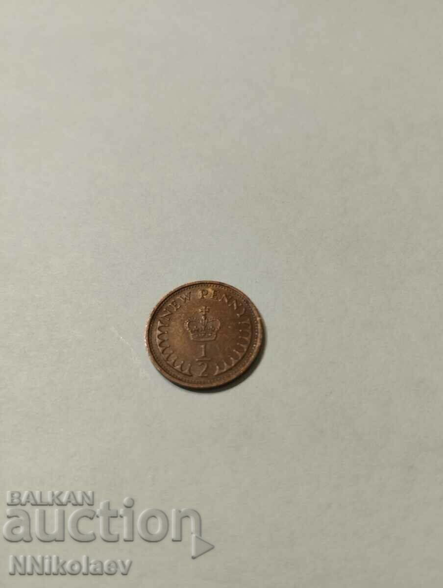 Marea Britanie ½ Penny nou 1971
