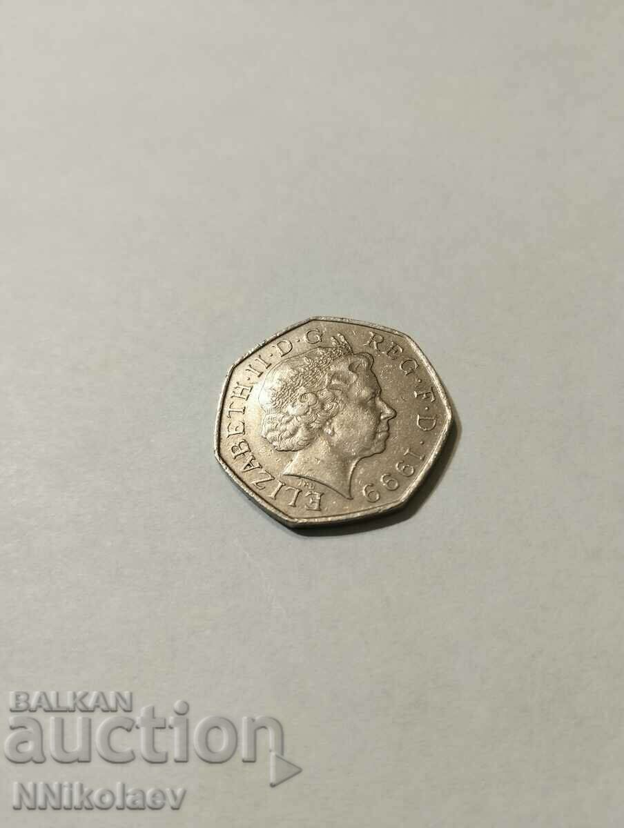 Delivery of Great Britain 50 pence 1999