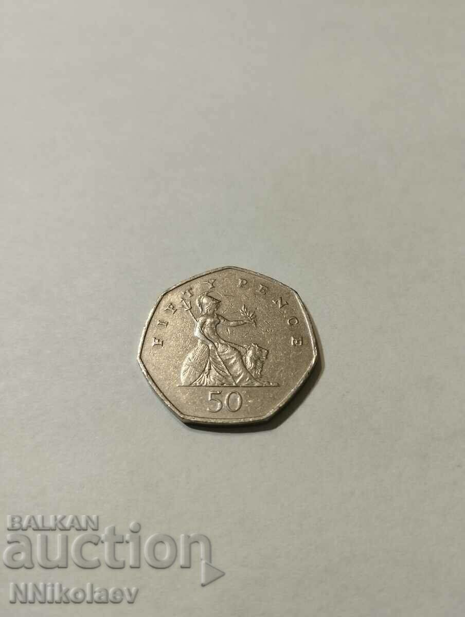 Great Britain 50 pence 1999