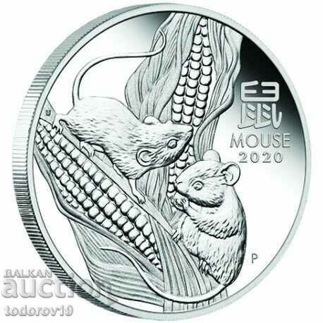 Silver 1 oz Year of the Mouse/Rat 2020