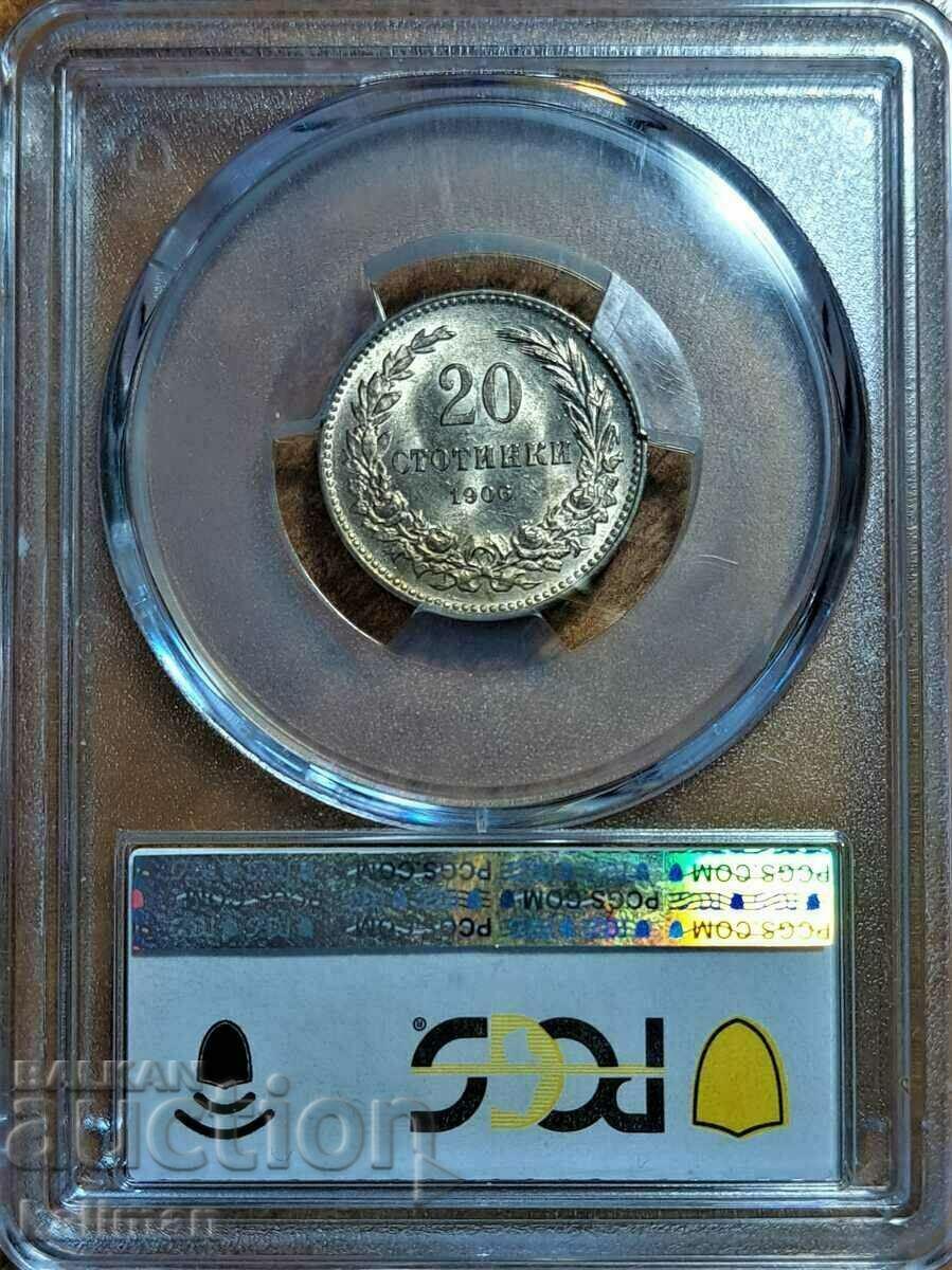 Auction 1906 20 cent coin PCGS MS 62 Auction 1906 20 cent coin PCGS MS 62