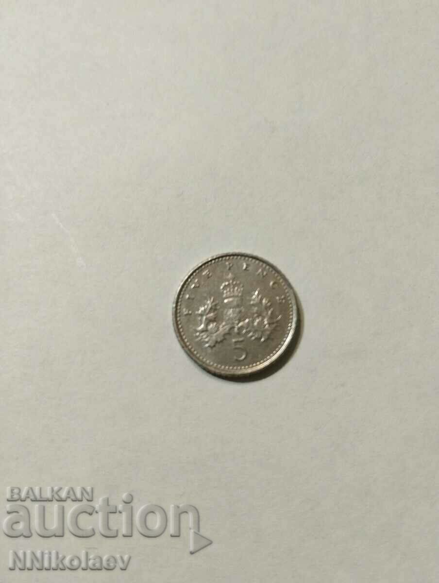 Auction  Great Britain 5 pence 1999