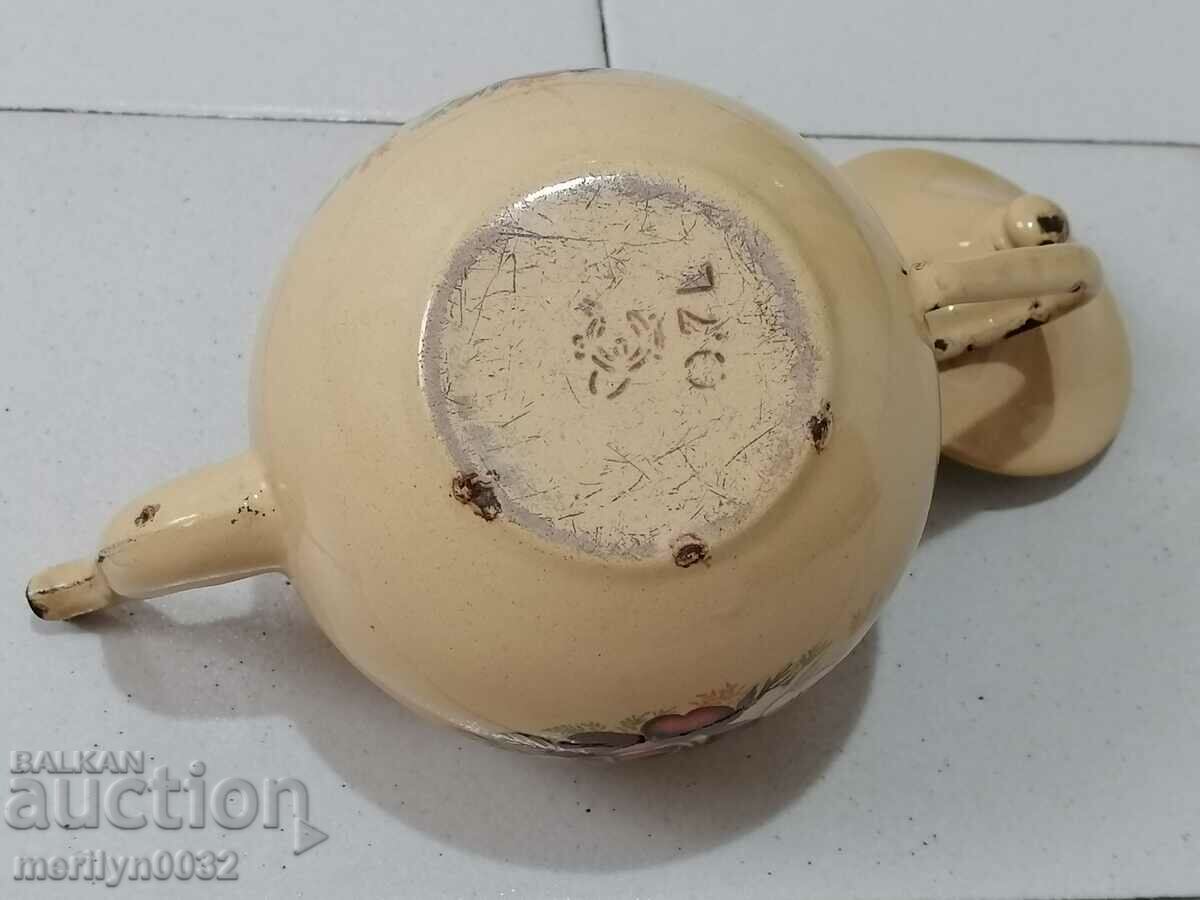 Enamelled teapot made of salt container with enamel - 6 Enamelled teapot made of salt container with enamel - 6