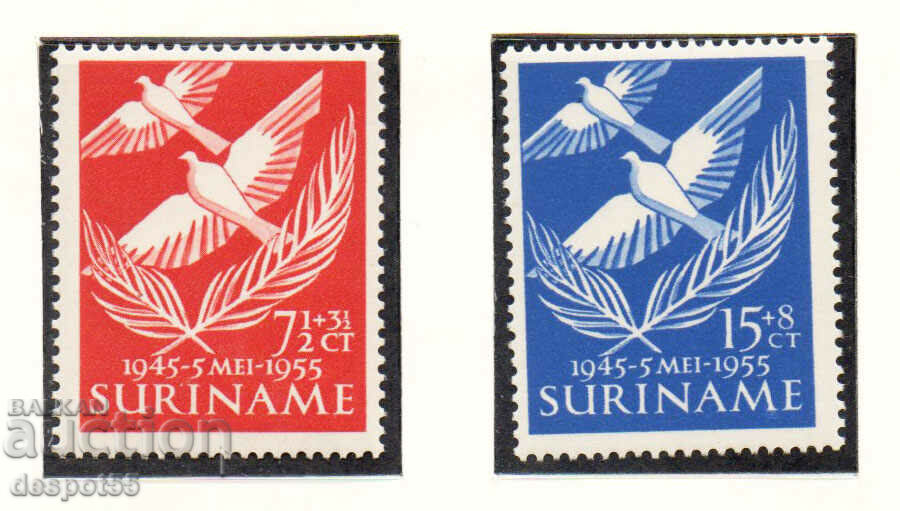 1955. Surinam. 10 ani de la eliberarea Olandei