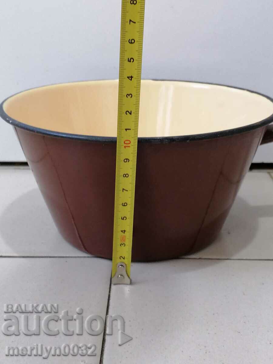 Old enamel pot, pan with enamel household pot - 5 Old enamel pot, pan with enamel household pot - 5