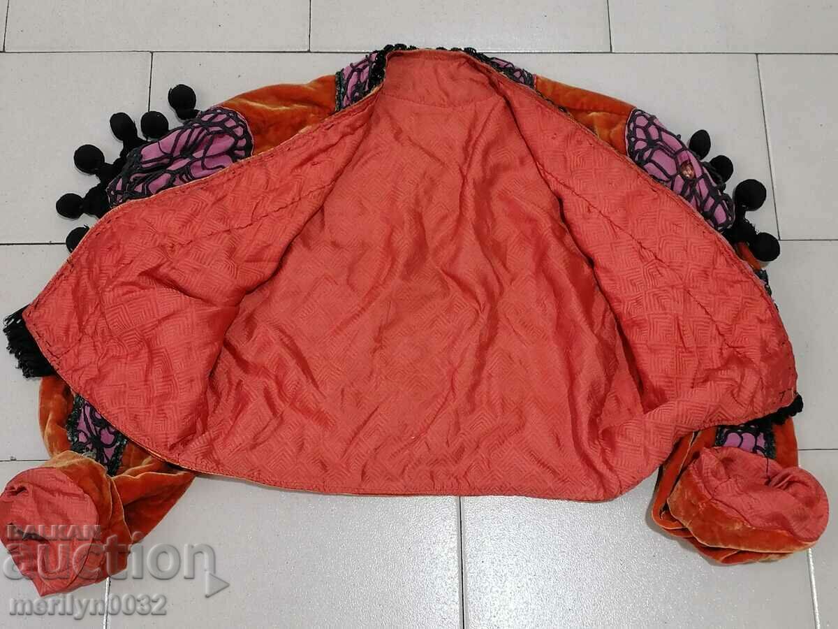 Auction Old Bulgarian vest velvet beaded costume kontosh bodice Auction Old Bulgarian vest velvet beaded costume kontosh bodice