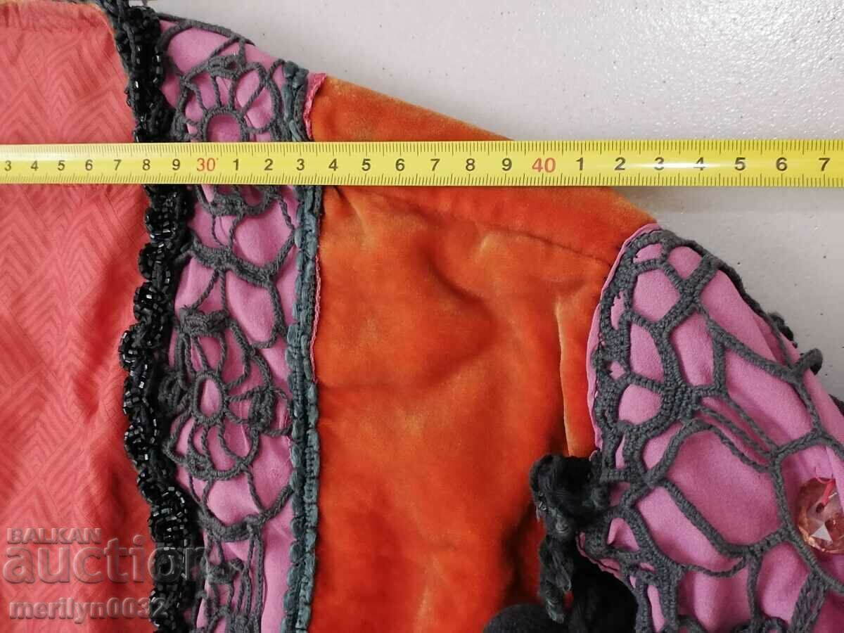 Old Bulgarian vest velvet beaded costume kontosh bodice - 5 Old Bulgarian vest velvet beaded costume kontosh bodice - 5