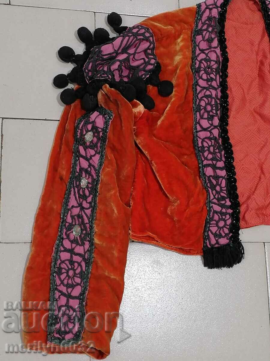 Old Bulgarian vest velvet beaded costume kontosh bodice - 6 Old Bulgarian vest velvet beaded costume kontosh bodice - 6