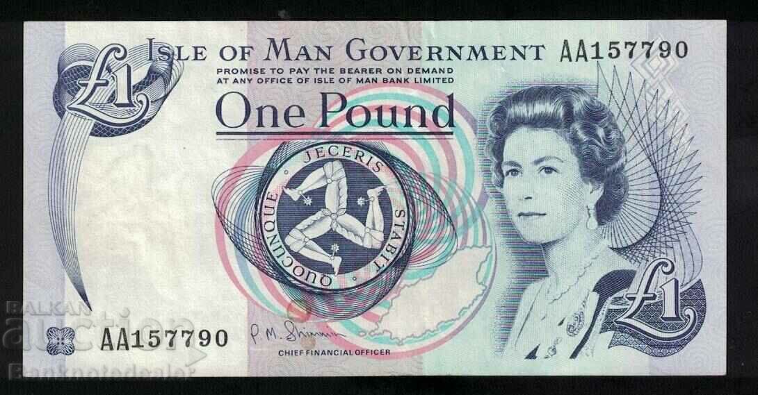Isle of Man 1 Pound 1983 Pick 40c Ref AA157790