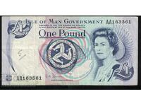 Isle of Man 1 Pound 1983 Pick 40c Ref AA163561