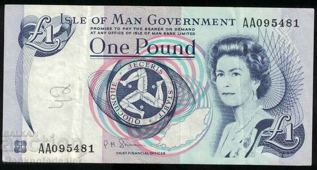 Insula Man 1 Pound 1983 Pick 40c Ref AA095481