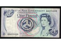 Isle of Man 1 Pound 1983 Pick 40c Ref AA101455