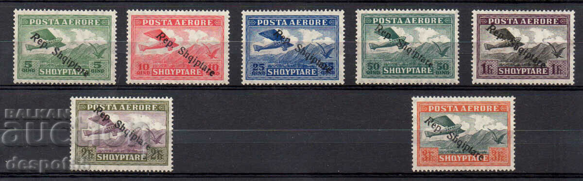 1927. Albania. Air mail. Overprint "Rep. Shqiptare".