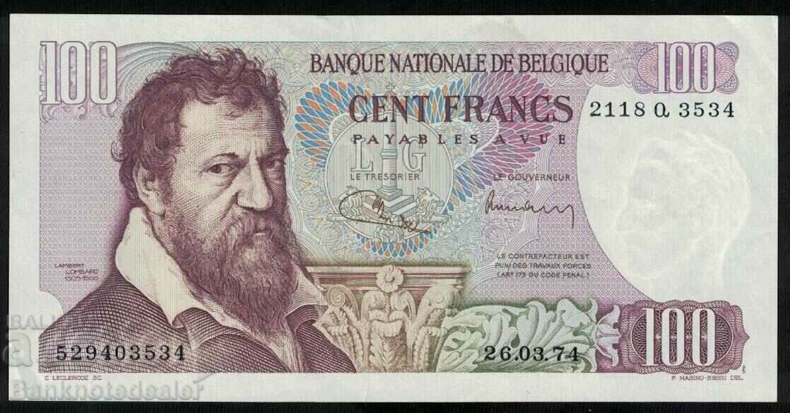 Belgium 100 francs 1974 Pick 134a Ref 3534