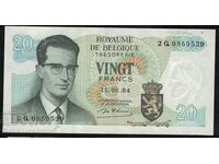 Belgium 20 Francs 1964 Pick 138 Ref 9539