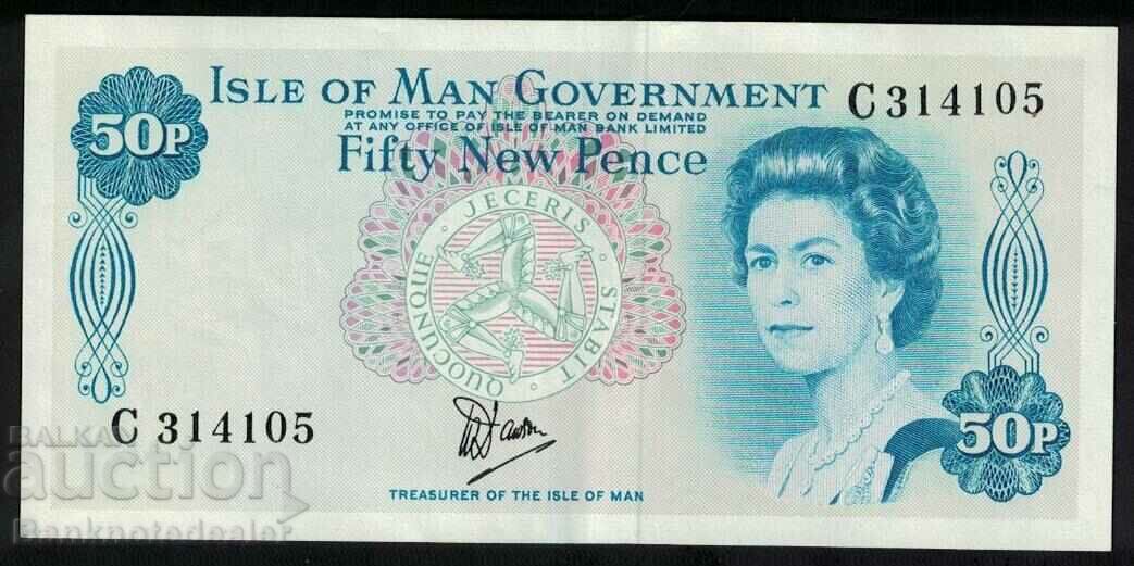 Isle of Man 50 Pence 1979 Pick 33 Ref 4105