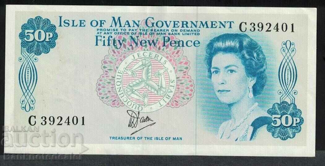 Isle of Man 50 Pence 1979 Pick 33 Ref 2401