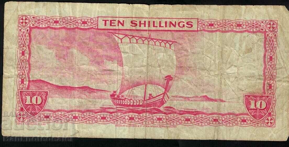 Isle of Man 10 Shillings 1961 Pick 24a Ref 2083 with price 60.00 BGN | € 30.68