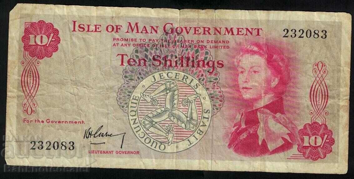 Isle of Man 10 Shillings 1961 Pick 24a Ref 2083