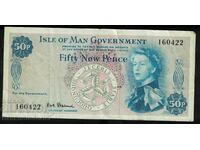 Isle of Man 50 Pence 1969 Pick 27 Ref 0422