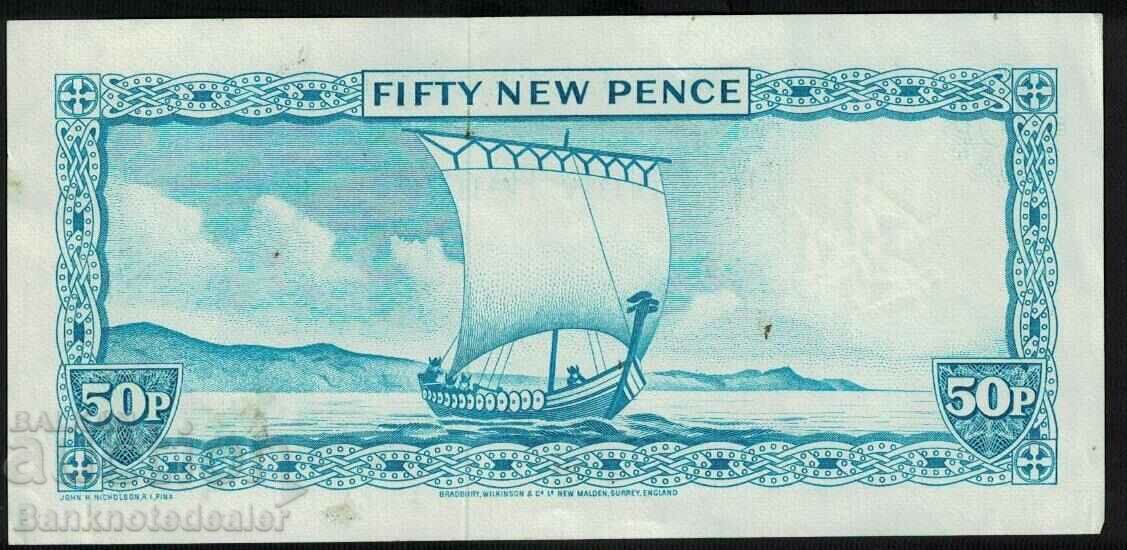 Isle of Man 50 Pence 1969 Pick 27 Ref 7651 with price 125.00 BGN | € 63.91