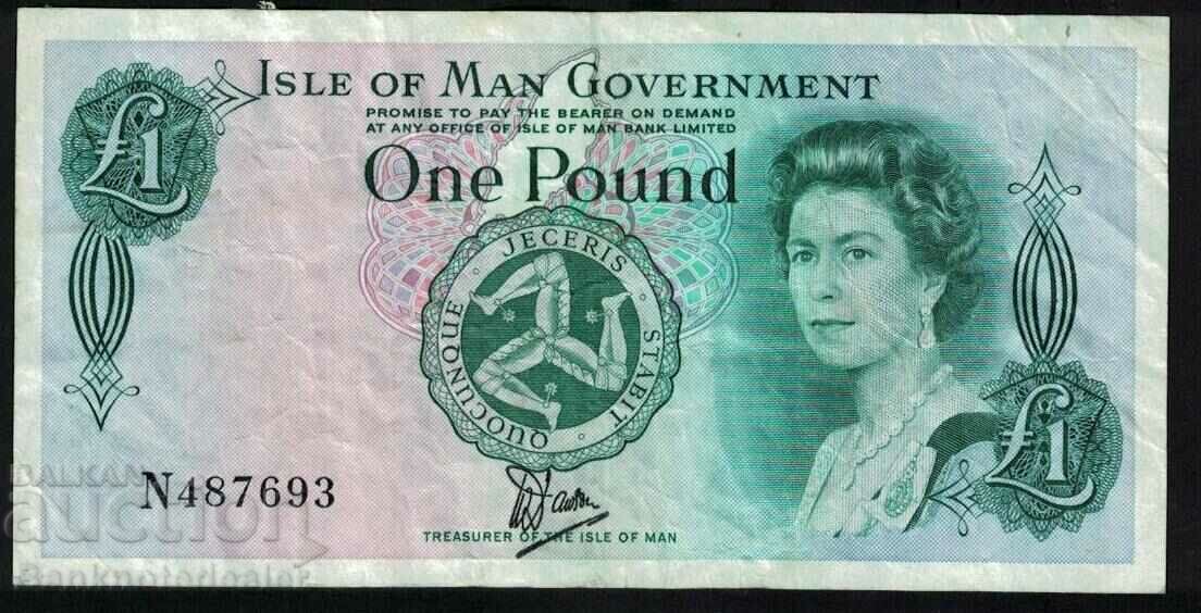 Isle of Man 1 Pound 1983 Pick 38 Ref 7693