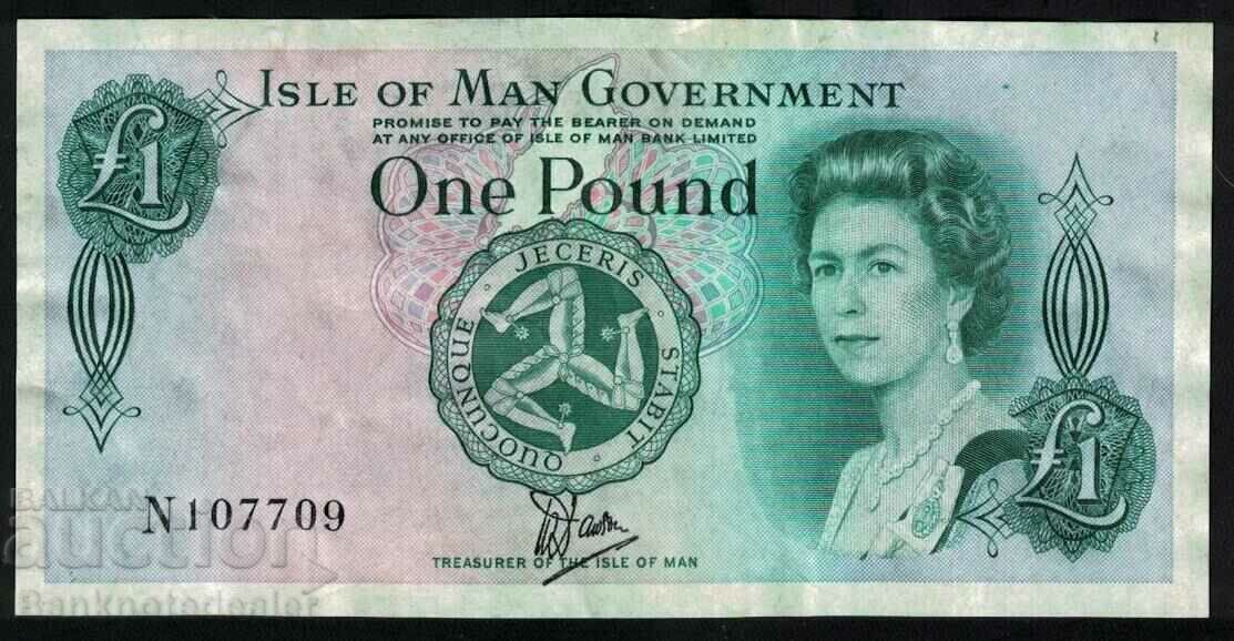Isle of Man 1 Pound 1983 Pick 38 Ref 7709