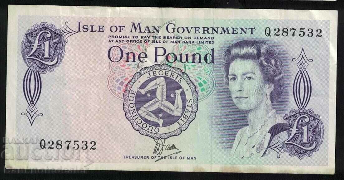 Isle of Man 1 Pound 1979 Pick 34a Ref 7532