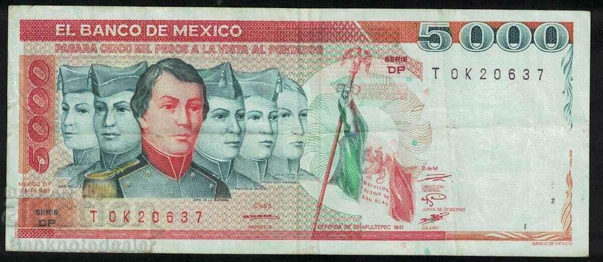 Mexic 5000 Pesos 1985 Pick 83a Ref 0637