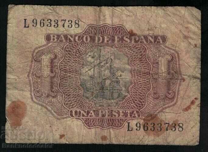 Spain 1 Peseta 1953 Pick 144 Ref 3818 with price 3.00 BGN | € 1.53 Spain 1 Peseta 1953 Pick 144 Ref 3818 with price 3.00 BGN | € 1.53