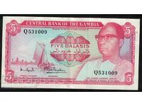 Gambia 5 Dalasis 1987-90 Pick 9a Ref 1009