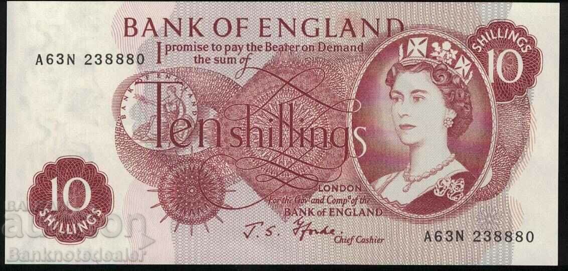 England 10 shillings 1966-70 J.S. Fforde Pick 373c Ref 8880