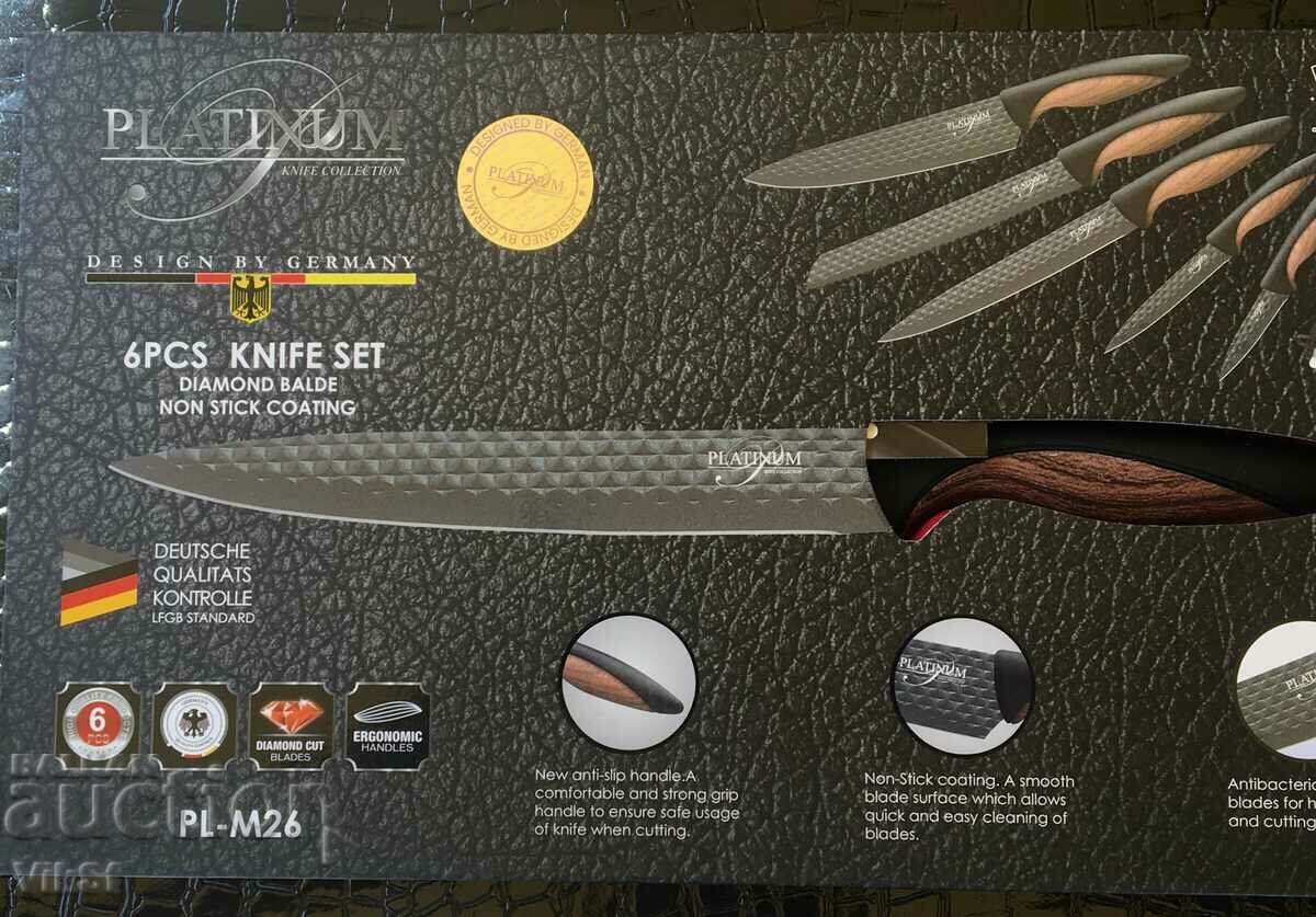Household knives - Platinum knife collection 6 pieces with price 31.50 BGN | € 16.11 Household knives - Platinum knife collection 6 pieces with price 31.50 BGN | € 16.11