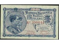 Belgia 1 Franc 1920 Pick 92 Ref 0644 Unc