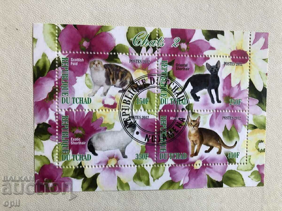 Stamped Block Cats 2012 Chad