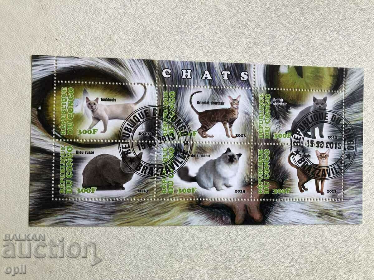 Stamped Block Cats 2013 Κονγκό