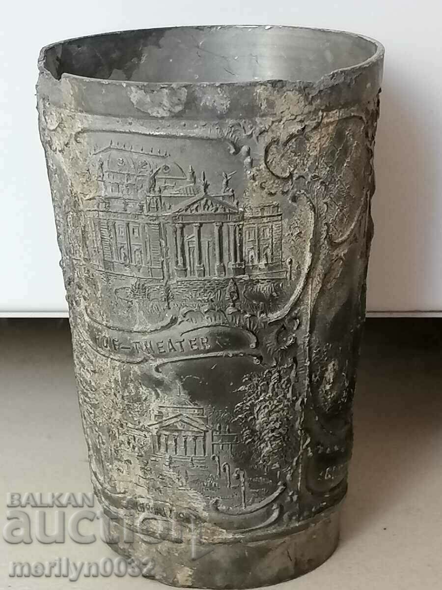 Old pewter cup, goblet with price 49.00 BGN | € 25.05 Old pewter cup, goblet with price 49.00 BGN | € 25.05