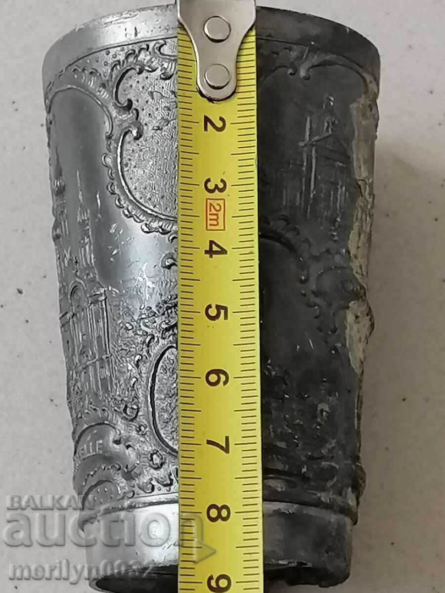 Auction Old pewter cup, goblet Auction Old pewter cup, goblet