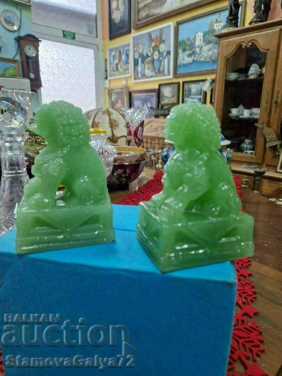 Great Antique Chinese Figures Figurines Dog Fu - 5