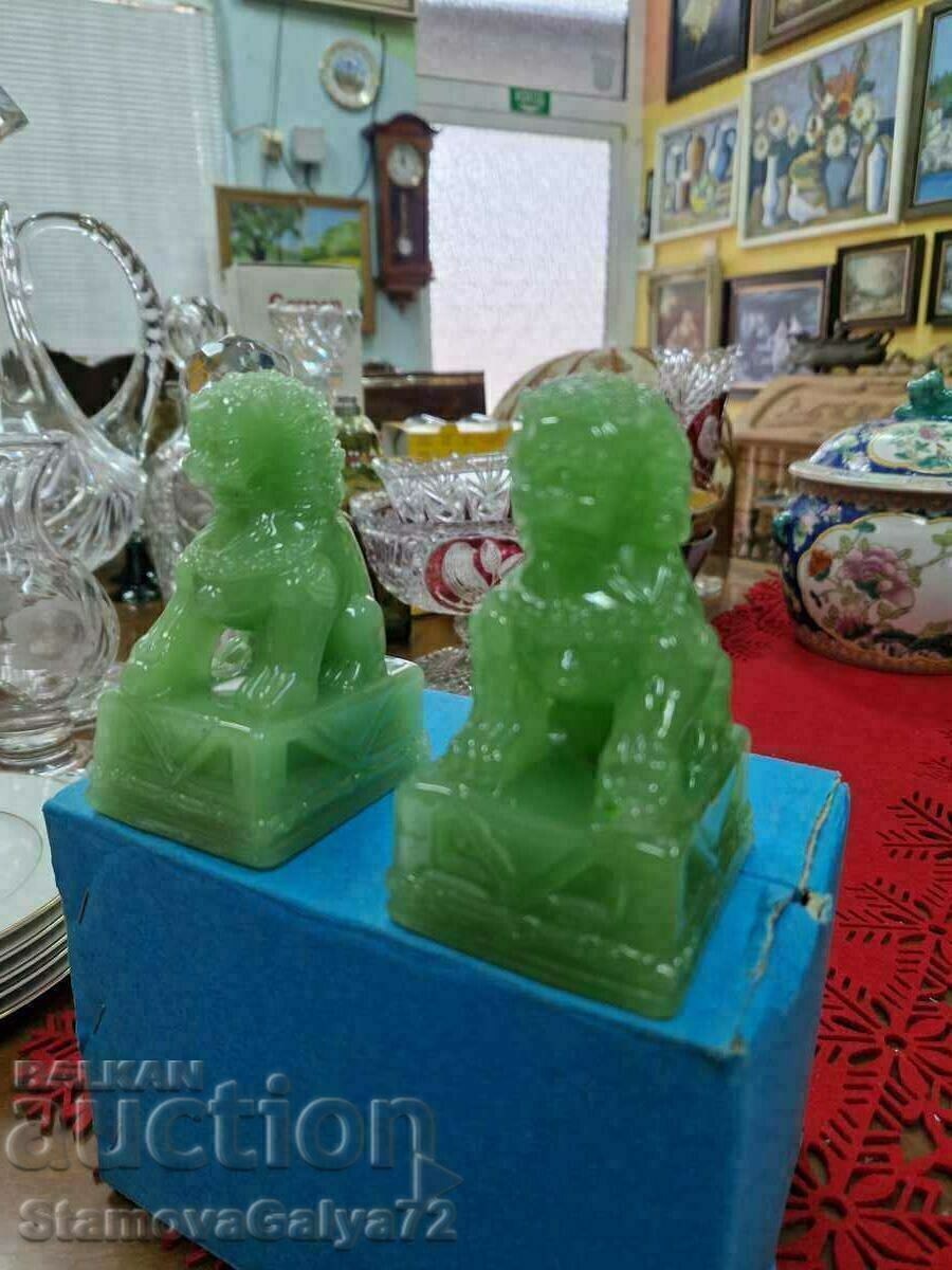 Great Antique Chinese Figures Figurines Dog Fu
