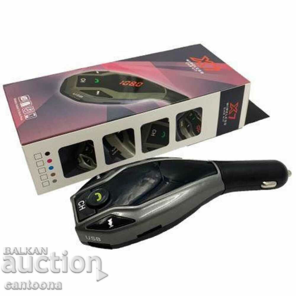 Delivery of Bluetooth FM transmitter Wireless Car Kit X7, Voltmeter, 2xUSB Delivery of Bluetooth FM transmitter Wireless Car Kit X7, Voltmeter, 2xUSB