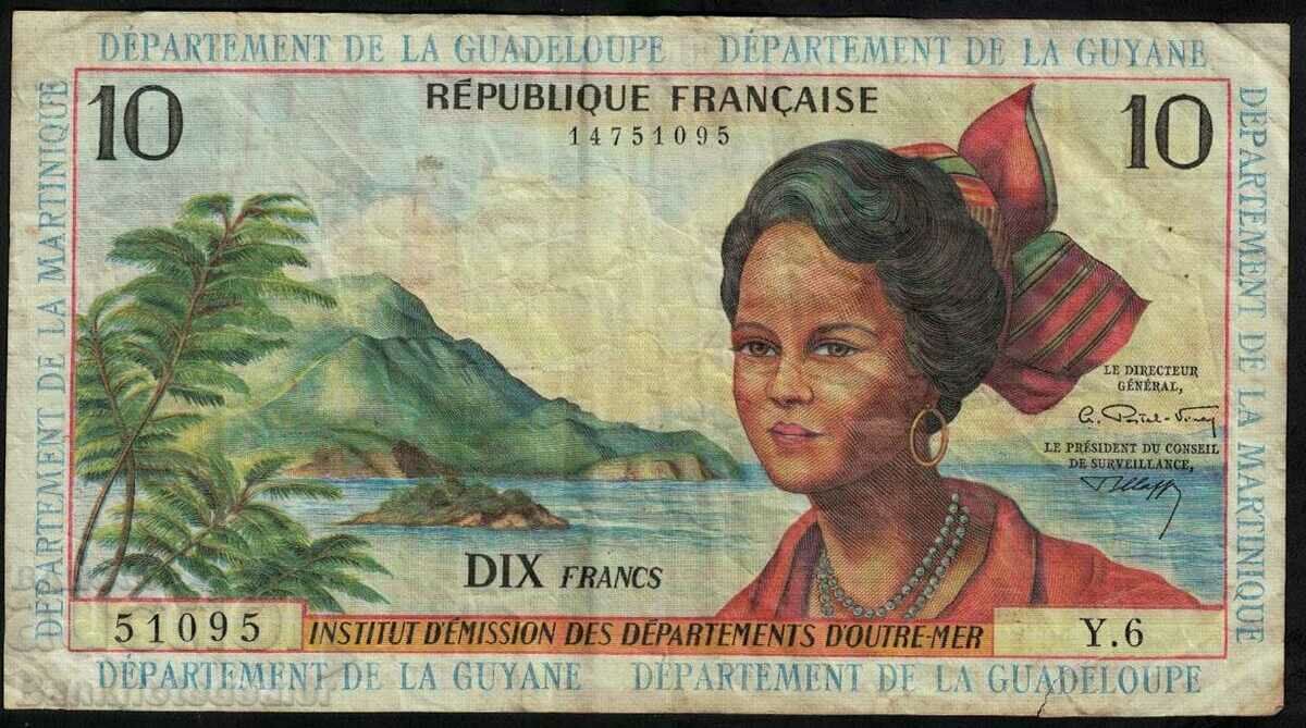 Guadeloupe 10 francs 1964 Pick 8b Ref 1095 with price 200.00 BGN | € 102.26 Guadeloupe 10 francs 1964 Pick 8b Ref 1095 with price 200.00 BGN | € 102.26
