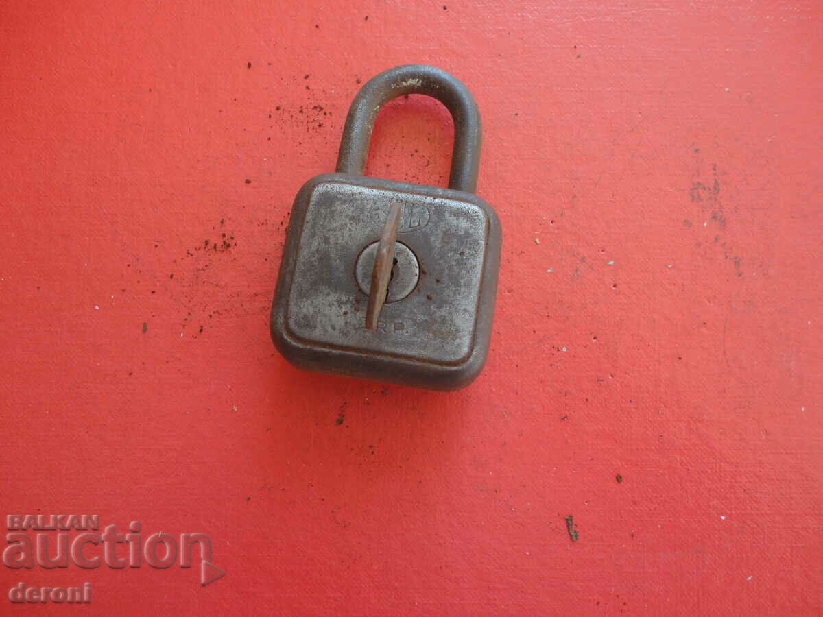 Antique Key Padlock Sul D.R.P. Third Reich - 7 Antique Key Padlock Sul D.R.P. Third Reich - 7