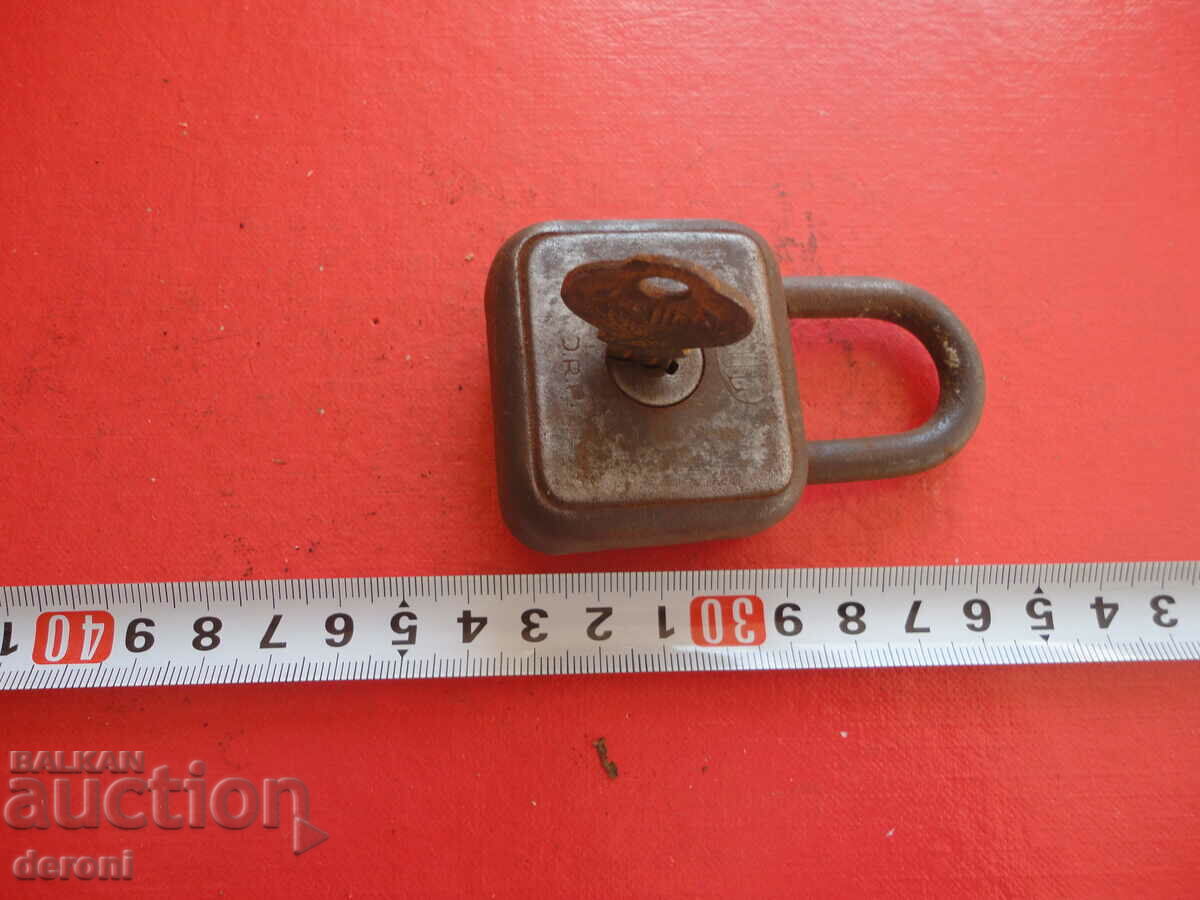 Antique Key Padlock Sul D.R.P. Third Reich