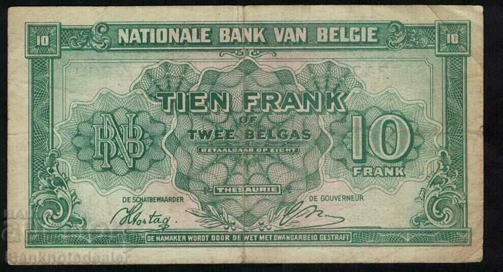 Belgium 10 Francs 1943 Pick 122 Ref 4398 with price 22.00 BGN | € 11.25 Belgium 10 Francs 1943 Pick 122 Ref 4398 with price 22.00 BGN | € 11.25