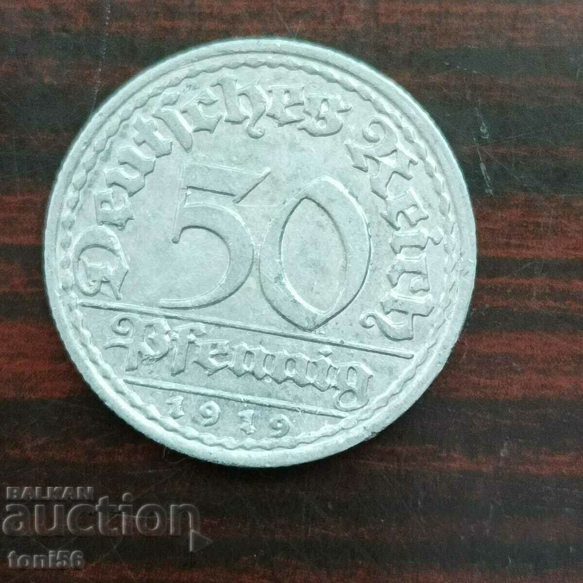 Германия 50 пфенига 1919 А