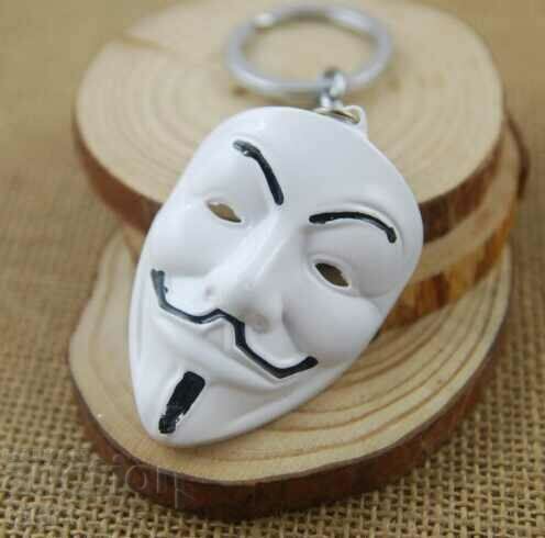 3D ключодържател Анонимните , маска Вендета Anonymous